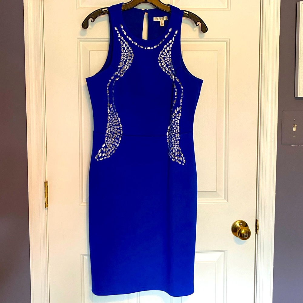 Cobalt Blue and rhinestone dress